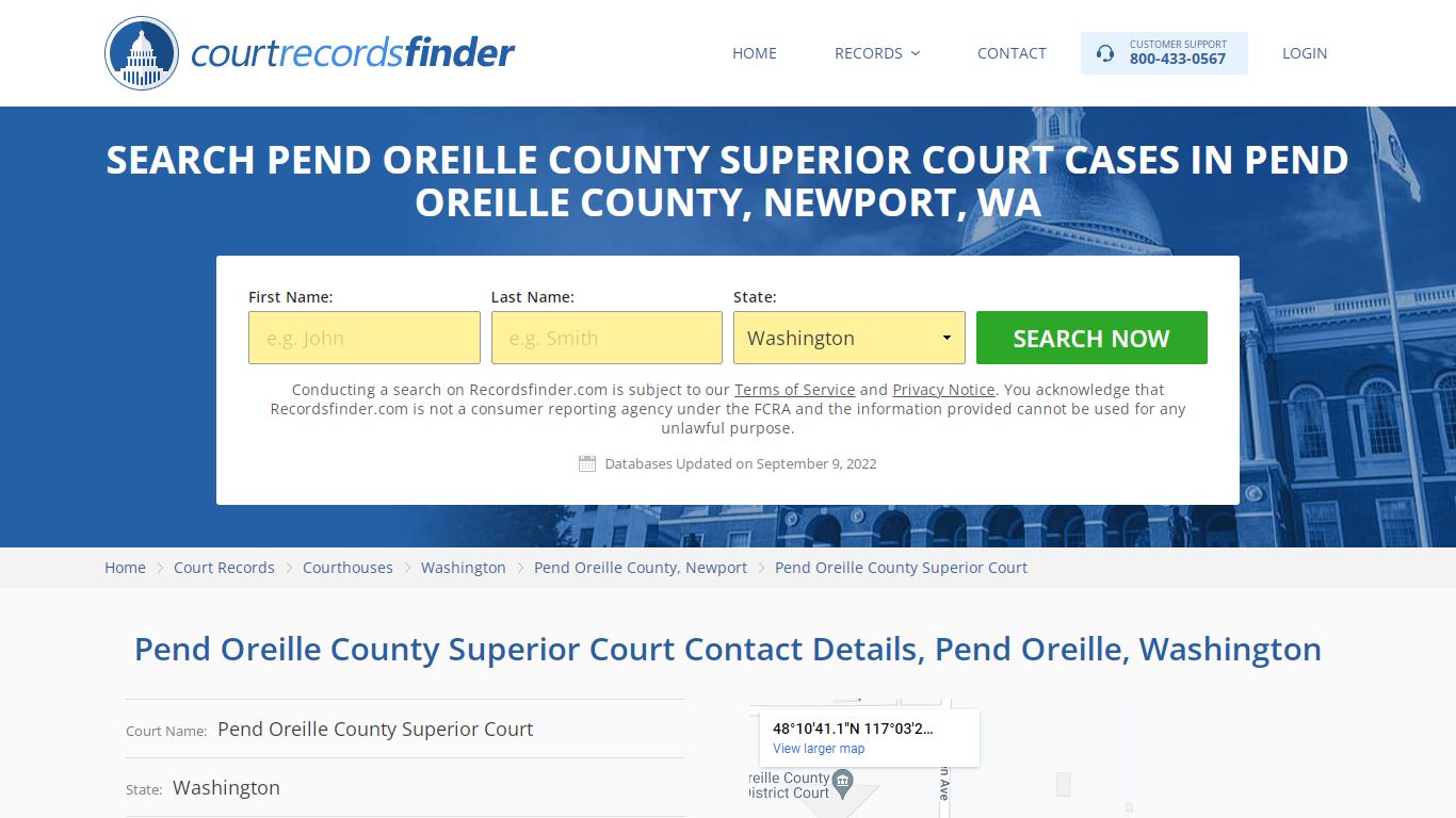 Pend Oreille County Superior Court Case Search - RecordsFinder